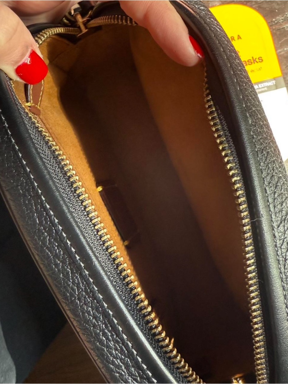 Coach Pebbled Leather Camera Crossbody Bag in Black - Picture 3 of 3